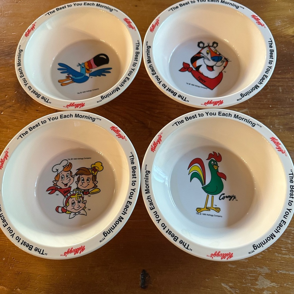 Vintage Kellogg’s Character Cereal Bowls - Set of 4